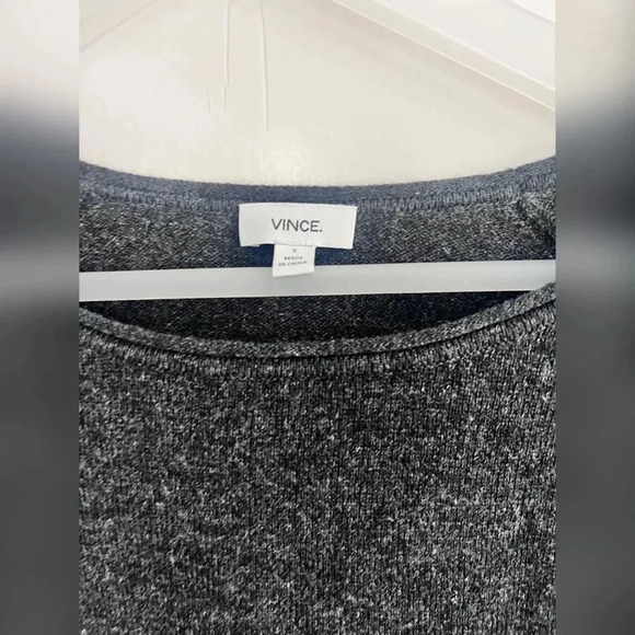 Vince cashmere wool dark grey sweater with slits on the side Size S - Picture 2 of 6
